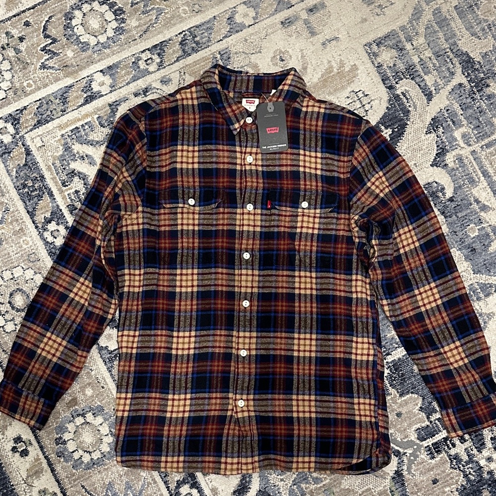 Men’s LEVI’S Flannel Shirt Relaxed Fit Small NWT